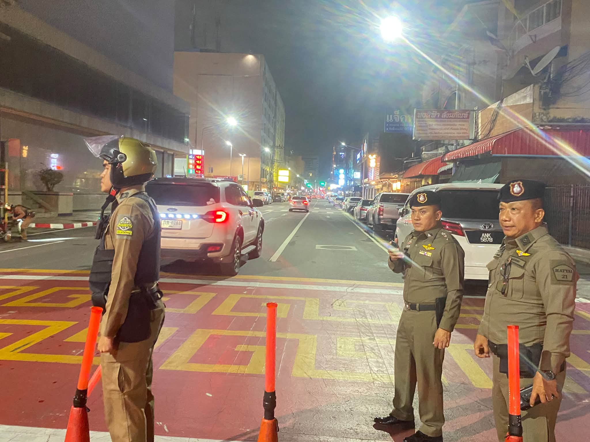 ผกก.สภ.หาดใหญ่  ตรวจเยี่ยมสายตรวจรถยนต์ สายตรวจรถจักรยานยนต์เขตพื้นที่ 2